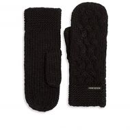 /Michael Kors Womens Cable Knit Mittens, Black, One Size