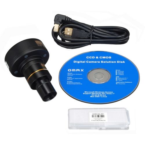  OMAX 40X-2000X Compound Trinocular Replaceable LED Microscope with 5MP USB Camera