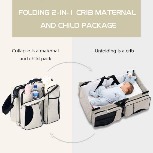  Volwco Infant Sleeper,Premium Portable Baby Diaper Bag Travel Bassinet and Change Station,Universal Infant Travel Tote,Portable Bassinet Crib,Best Nappy Bags for Newborns Or Baby a