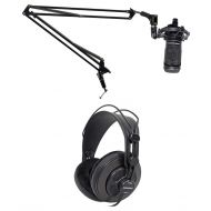 Audio-Technica Audio Technica AT2050 Studio Condenser Recording Microphone Mic+Boom+Headphones