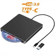 NOLYTH External DVD CD Drive USB C Superdrive External DVDCD +-RW Burner Optical Drive compatible with MacBook Pro AirLaptopWindows10(Silver)