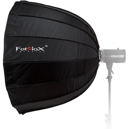  Fotodiox Deep EZ-Pro 48in (120cm) Parabolic Softbox - Quick Collapsible Softbox with Speedotron Speedring for Speedotron Black and Brown Line