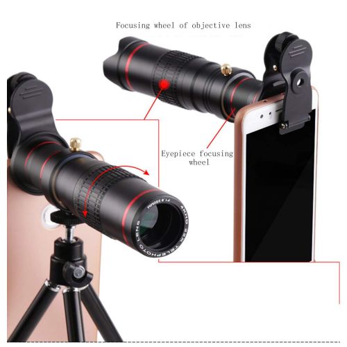  Missure Cell Phone Camera Lens 22x Smartphone Camera Telephoto Lens Double Regulation Phone Lens Attchment Compatible iPhone X8766s Plus, Samsung, Huawei and Most Smartphone