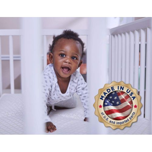 씰리 Sealy Soybean Serenity Foam-Core Toddler and Baby Crib Mattress - Hypoallergenic Soy Foam, Extra Firm, Plastic-Free Cover with Organic Fibers, Waterproof, Allergy Barrier, 52x28