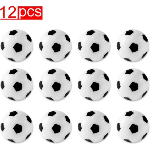  [아마존베스트]Table Soccer Foosballs Replacements Mini Black and White Soccer Balls - Set of 12