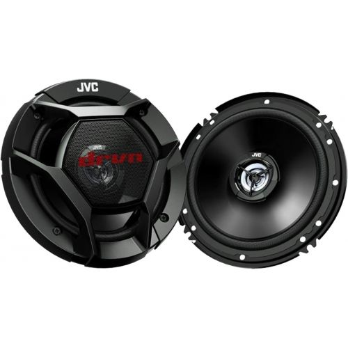  Car Speaker Package Of 2 Pairs of JVC CS-DR620 DR Sereis 6.5 Inch 300 Watt 2-Way Upgarde Audio Stereo Coaxial Speakers Bundle Combo With Enrock 50 Foot 16 Guage Speaker Wire