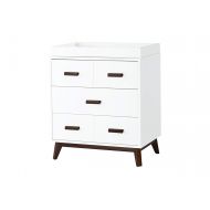Babyletto Scoot 3-Drawer Changer Dresser with Removable Changing Tray, White  Walnut