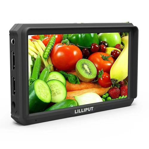  Lilliput LILLIPUT A5 5 Inch Camera-Top Broadcast Monitor for 4K HDMIFull HD Camcorder & DSLR with 1920x1080 Native for Taking Photos & Making Movies + Pisen LP-E6 Battery by Official VIVIT