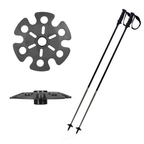  Aramox 5 Pcs/Set Trekking Pole Snow Baskets,Removable Mud Ski Basket Walking Hiking Stick Replacement Accessory for Hiking Poles