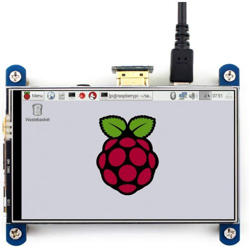  CQRobot 4 inch HDMI Display for Raspberry Pi, 800x480 HD Resolution with Resistive Touch Screen, IPS Screen, Suitable for Raspberry Pi ZeroZero WZero WhA+B+2B3B, with Drivers for Ras