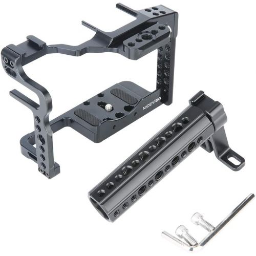  NICEYRIG GH5s GH5 G9 Camera Cage Kit with Camera Cheese Top Handle Cold Shoe Mount NATO Rail Applicable Panasonic Lumix GH5 GH5s G9