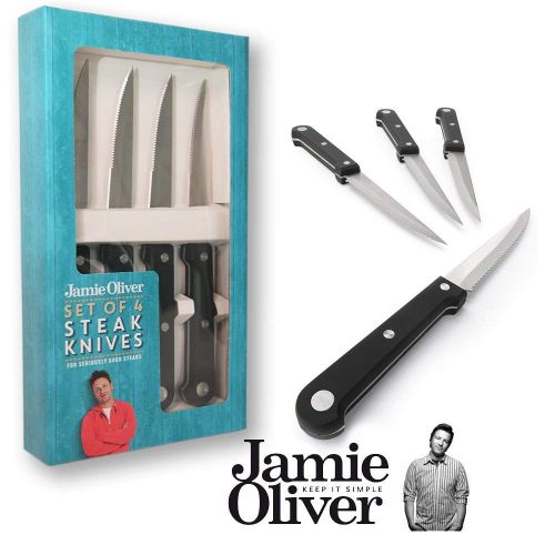  Jamie Oliver Normal Set of 4Steak Knives with Black Handle