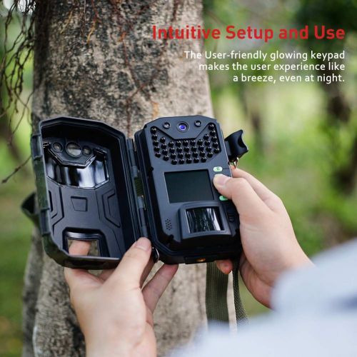  Victure Trail Game Camera 16MP Night Vision Motion Activated with Upgrade Waterproof Design 1080P Hunting Camera No Glow for Wildlife Hunting and Surveillance