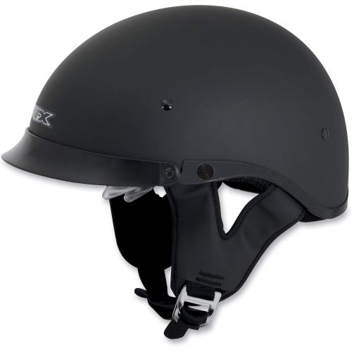  AFX FX-200 Dual Inner Lens Half-Style Beanie Helmet, Flat Black 0103-0734, Size: Sm