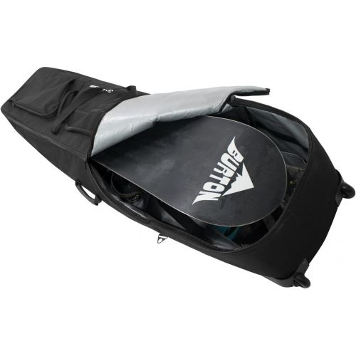  [아마존베스트]Winterial Snowboard Bag with Wheels, Travel Bag with Storage Compartments, Reinforced Double Padding Perfect for Road Trips and Air Plane Travel, up to 162.5 cm, Black