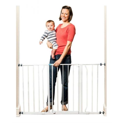  Unknown Dog Gate Walk Thru Pet Fence Baby Child Safety Wide Indoor Adjustable Barrier