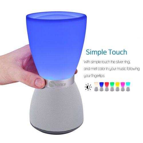  Svance Wireless Speaker 7 Color Modes Table Lamp, Portable Bluetooth Speakers - Compatible with TF Card Hands-free Call
