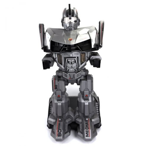  ChromeWheels Ride On Robot, Remote Control Electric Car for Kids, with Sound and Light, Color Silvery Gray