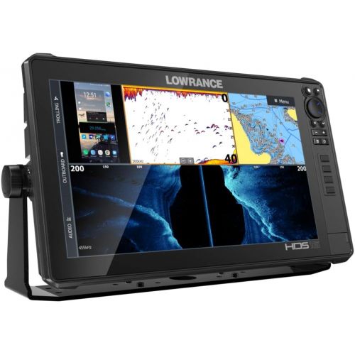  Lowrance HDS-9 Live - 9-inch Fish Finder with Active Imaging 3 in 1 Transducer with Active Imaging Sonar, FishReveal Fish Targeting and Smartphone Integration. Preloaded C-MAP US Enhanced M