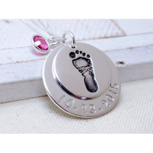  Love It Personalized Babys Actual Footprints Personalized Necklace, New Arrival Gift, Mother’s Day Gift for New Mom
