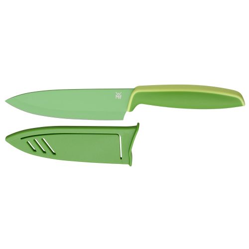 더블유엠에프 WMF Touch Kochmesser, 24 cm, Messer mit Schutzhuelle, Spezialklingenstahl antihaftbeschichtet, scharf, Klinge 13 cm, gruen