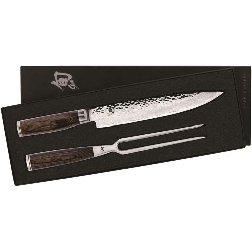  Shun TDMS0200 Premier 2-Piece Carving Knife Boxed Set, Silver
