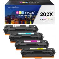 [아마존 핫딜] [아마존핫딜]GPC Image Compatible Toner Cartridge Replacement for HP 202X 202A CF500X CF500A to use with Laserjet Pro MFP M281fdw M254dw M281cdw M281 M281dw M280nw Toner Printer (Black, Cyan, M