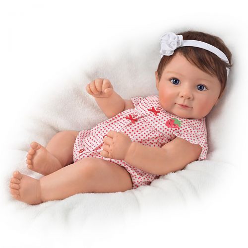  The Ashton-Drake Galleries Ava Elise with Hand-Rooted Hair So Truly Real Lifelike & Realistic Weighted Newborn Baby Doll 17-inches