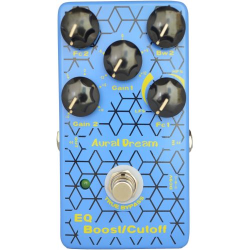  Aural Dream EQ Boost Cut-off Digital Guitar Pedal with Parameter EQ,Shelf filter and Peak filter including Boost and cutoff function,True Bypass