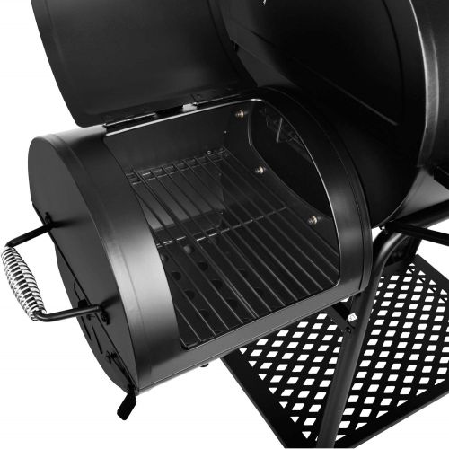  Royal Gourmet BBQ Charcoal Grill with Offset Smoker, 30 L, New Process Paint Not Flake