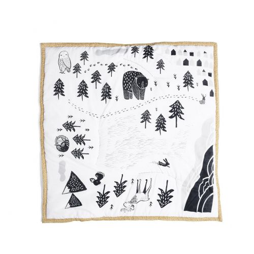  Wee Gallery, Explore Play Mat, Organic Cotton Muslin Mat for Baby, 40 x 40 Inches