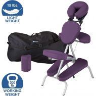 EARTHLITE Vortex Portable Massage Chair Package - Portable, Compact, Strong and Lightweight (15lb) incl. Carry Case, Sternum Pad & Strap