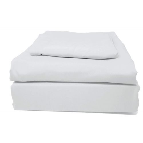  Tache Home Fashion 505-CW-BSS-Twin 3 Piece Easy Care Solid Super Soft Warm and Cozy Motel Hotel Wholesale Dorm Bed Sheet Set, Twin, White