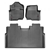 WeatherTech 2015-2018 Ford F-150-Weathertech Floor Liners-Full Set 1st Row Bucket Seating (Includes 1st and 2nd Row)-Fits Supercrew Models Only-Black