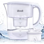 [아마존 핫딜]  [아마존핫딜]LEVOIT Water Filter Pitcher, 10 Cup Large Water Purifier(BPA-Free) with Electronic Filter Indicator, 5-Layer Filtration for Chlorine, Lead, Heavy Metals and Odor, 2-Year Warranty,