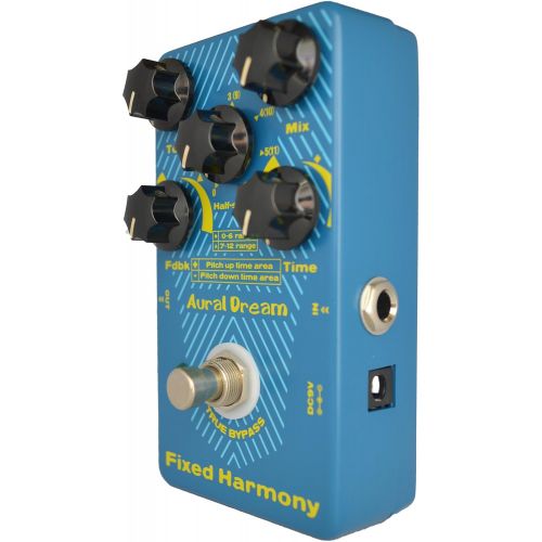 Aural Dream Fixed Harmony Digital Guitar Pedal with double sound Harmony effect and Shifting semitones or Octaves effects,True Bypass