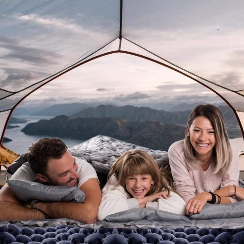  [아마존핫딜][아마존 핫딜] WELLAX Ultralight Air Sleeping Pad - Inflatable Camping Mat for Backpacking, Traveling and Hiking Air Cell Design for Better Stability & Support -Best Sleeping Pad (Blue)