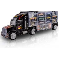 [아마존 핫딜] [아마존핫딜]WolVol Transport Car Carrier Truck Toy for Boys and Girls (includes 6 cars and 28 slots)