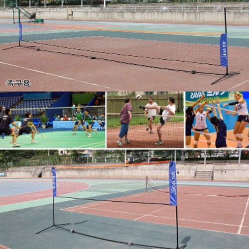  [KEM] Portable Versatile Badminton Tennis Volleyball Gokku Net 6.1M Stand Set Street Tennis Club