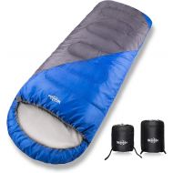 Wantdo Sleeping Bag with Hood for Cold Weather 30 Fahrenheit Indoor Outdoor Use Waterproof, Portable Lightweight Great for Camping Backpacking Hiking