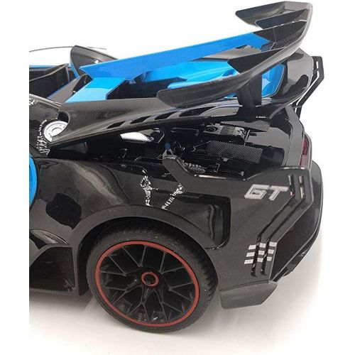  Super Car Blue Bugatti | Battery Operated Remote Control Car | Working Doors, Trunk and Lights 112 Scale RC