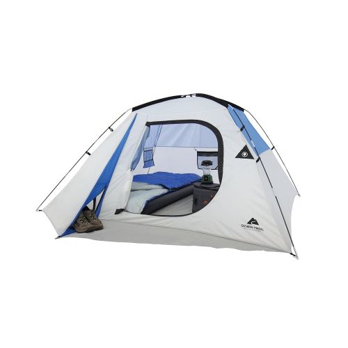  Amagoing Ozark Trail 4 Person Dome Tent With Power Pocket for Electrical Cord Access,Large Storage Locker,Seam-Taped/Roll Back Rainfly,Media Sleeve,Perfect For Camping,Picnics,Backpacking,O