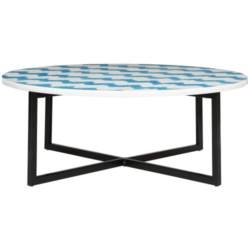  Safavieh Home Collection Cheyenne Blue & White Coffee Table