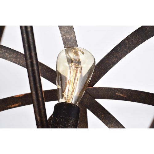  KingSo Edvivi 6-Light Style Antique Copper Pendant Orb Globe Chandelier | Modern Farmhouse Lighting
