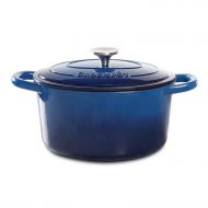Crock Pot Artisan 7 Quart Enameled Cast Iron Round Dutch Oven, Sapphire Blue - 69145.02