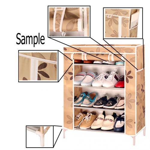  YISUMEI Portable Shoe Rack Shoe Storage Organizer Cabinet 4 Tiers