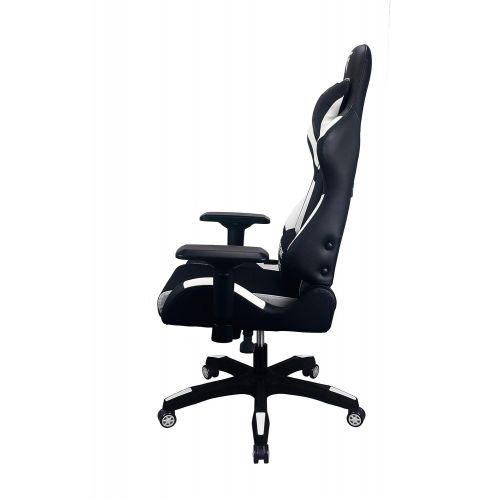  Raynor Gaming Energy Pro Series Gaming Chair Ergonomic Outlast Technology High-Back Racing Style Height Adjustable 4D Armrests Mesh and PU Leather with Lumbar Support Cushion, Head