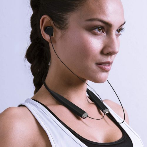 Vidgoo Bluetooth Headphones Advanced Noise Cancellation Waterproof Sport Earbuds Sweatproof Earbuds Rechargeable HD Stereo for Running Jogging Hiking Travelling - Black