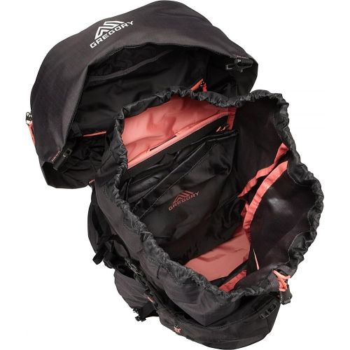그레고리 Gregory Mountain Products Amber 60 Womens Multi Day Hiking Backpack | Backpacking, Camping, Travel | Integrated Rain Cover, Adjustable Components, Internal Frame | Streamlined Comf