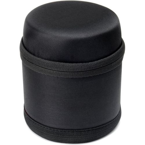  WGear Semi-Hard Lens Case for DSLR Camera Lens (Canon, Nikon, Sony, Pentax, Olympus, Panasonic,etc Listed with Models Below), Medium Size with Carabiner, Lens Cleaning Wipe (Black